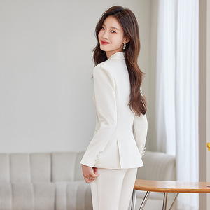 Women's Blazer Full Sleeve Polyester Worsted Anti-Wrinkle Spring Style For Commuting Work Formal Occasions - Product Image 4