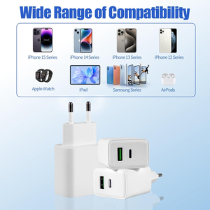 <span class=keywords><strong>Chargeur</strong></span> de bureau à charge rapide <span class=keywords><strong>USBC</strong></span> 20W 2 ports Type C avec certification CE FCC pour iPhone pour <span class=keywords><strong>Samsung</strong></span> pour Huawei pour Xiaomi - Product Image 6