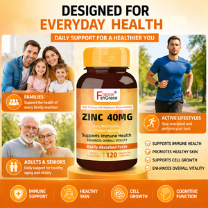 Cápsulas de Zinc 40mg con Ingredientes Personalizados para el Apoyo Inmunológico, de la Piel, el Cabello y las Uñas para Hombres y Mujeres, Suplemento de Zinc - Product Image 6