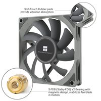 Thermalright Gris TL-8015 80mm fluido rodamiento caso de juego ventilador 2200RPM 23.3dBA ventilador de enfriamiento de PC