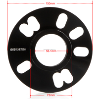 Entretoise de roue universelle PCD en aluminium billette, 5 mm d'épaisseur, multi-adaptation pour roues à 4 et 5 goujons, entretoise universelle à enfiler