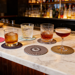 Custom Absorbent Paper Coasters Restaurrant Bar Beer Paper Mat Disposable Branded Round Square Cardboard Coaster Paper for Drink