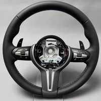 Volant sport en cuir perforé noir complet avec finition carbone pour BMW F10 F30 F31 F32 F20 E92 X6 E71 X5 E70 M3 M5 M6