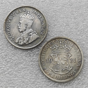 1931 AFRIKA SELATAN 2-1/2 SHILLINGS Koin Peringatan Gaya Antik, Hadiah, Dekorasi Rumah - Product Image 2