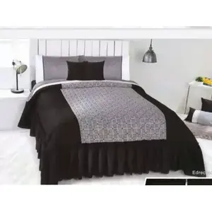 Baruk Quilt Set King Size 4 Piece Modern Geometric Pattern All Season Bedding Home Use - Product Image 1