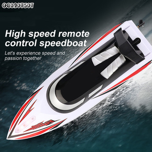 2,4G tamaño grande carreras de alta velocidad <span class=keywords><strong>Rc</strong></span> Control remoto barcos Kit de juguete para niños con luz - Product Image 3