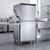 Nouvelle Lave-vaisselle Commerciale Moderne en Acier Inoxydable 304 à Capot Automatique, Double Pompe, Séchage à Air Chaud, Lavage Réglable