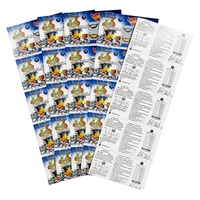 Billets de loterie à gratter en format continu perforé, à déchirer, pour jeu à gain immédiat, sécurisés