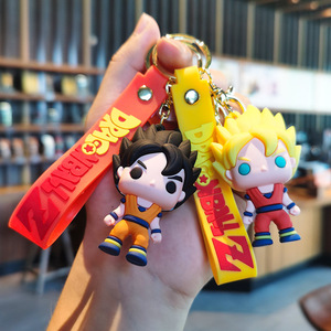 <span class=keywords><strong>Porte</strong></span>-clés 3D en PVC édition Q Anime <span class=keywords><strong>Dragon</strong></span> <span class=keywords><strong>Ball</strong></span>, mignon Wukong & Vegeta, cadeau d'affaires, pendentif non toxique - Product Image 1