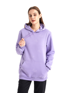 Sudadera con Capucha para Mujer CX480R-3, 100% Algodón Tejido, Color Sólido, Informal, para Otoño, con Bolsillos, Transpirable, Corte Regular - Product Image 1