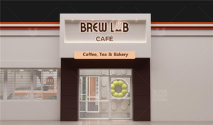 Solution de présentation de style naturel en bois pour confiseries, panneaux grillagés personnalisés, <span class=keywords><strong>vitrine</strong></span> de <span class=keywords><strong>comptoir</strong></span> pour desserts et café - Product Image 2