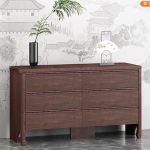<span class=keywords><strong>Commode</strong></span> moderne à 5 tiroirs et armoire <span class=keywords><strong>de</strong></span> rangement pour chambre à coucher avec finition en noyer foncé, meubles en <span class=keywords><strong>bois</strong></span> <span class=keywords><strong>de</strong></span> style chinois moderne - Product Image 2