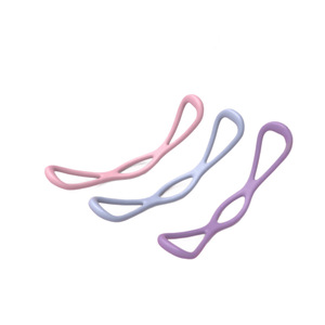Bande de résistance Asahi Riki Figure Eight en silicone rose pour exercices du dos, des épaules et des bras - Product Image 5