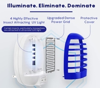 Trampa electrónica para insectos de interior, trampa para mosquitos, moscas de frutas, luz asesina para sala de estar, hogar, cocina, habitación de bebé, luz para insectos