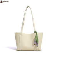 Sac fourre-tout tendance violet clair pour femmes, nouveau sac à bandoulière en cuir grande capacité, sac à main décontracté pour femmes avec décoration florale