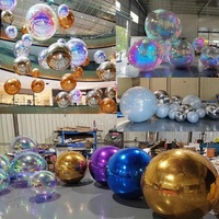 Boule miroir gonflable pour la décoration d'événements, publicité extérieure, ballon miroir en PVC