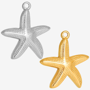 Ciondoli a Forma di Stella Marina in Stile Lusso, Placcati in <span class=keywords><strong>Oro</strong></span> 18K, in Acciaio Inossidabile, Accessori per Collane Fai-da-Te, Gioielli alla Moda - Product Image 1
