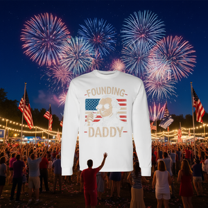Camiseta de manga larga Founding Daddy 4Th July George Washington - Product Image 3
