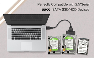 VCOM Transfert de données 5 Gbps USB 3.0 Type C vers connecteur SATA Convient pour ordinateur portable, ordinateur de bureau, disque dur <span class=keywords><strong>SSD</strong></span> HDD 2,5 pouces - Product Image 2