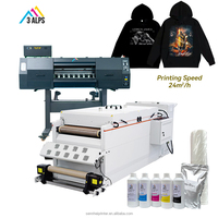 Imprimante DTF 3ALPS 24 pouces (60 cm) avec secoueur de poudre pour transfert thermique sur film PET pour textiles et t-shirts, 2 têtes d'impression I3200