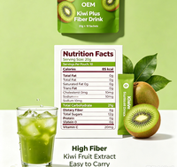OEM/ODM Boisson Fibrosée Kiwi Plus 20g x 10 Sachets – Supplément Riche en Fibres, Extrait de Kiwi, Faible en Gras, Pureté 99%, Facile à Mélanger, Jus Vert