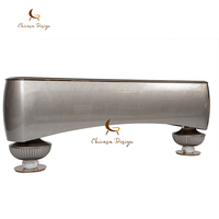 High End Modern Luxus Massivholz Konsolen tisch Edelstahl rahmen Eingangs tisch mit Lagerung