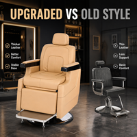 Fauteuil de Barbier Électrique Inclinable Ergonomique XFMC pour Salon de Coiffure, Mobilier de Salon, Personnalisation OEM/ODM pour Poste de Barbier