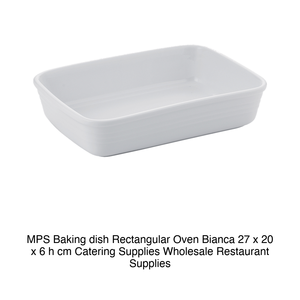 Bandeja para hornear rectangular MPS Bianca 27 x 20 x 6 h cm, suministros para catering, suministros para restaurantes al por mayor - Product Image 2