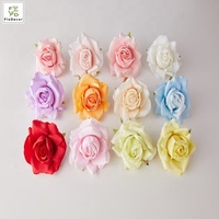 Großhandel Günstige Hellblaue Seiden-Kunstrosenköpfe für DIY Hochzeits- und Abschlussgeschenke, Blumenbox-Rosen
