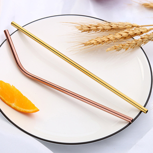 Biểu Tượng Tùy Chỉnh Tái Sử Dụng Thép Không Gỉ 304 Kim Loại Tái Sử Dụng Rơm Cong Thẳng Kim Loại Uống Sinh Tố Ống Hút - Product Image 5