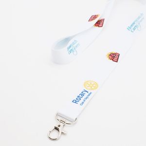 Wholesale Personalized Business Office Employee Neck Lanyard Keychain Custom Company Logo Printed Polyester ID Lanyard - Product Image 3