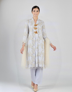 Kilang OEM Jahit Pukal Borong Kebaya Riau <b>Tie</b> <b>Dye</b> Cotton Ironless Casual Breathable Private Label Production Muslimah Modest Set - Product Image 1