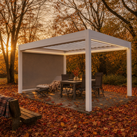 Pergola à lames orientables électriques sur mesure en aluminium antirouille avec télécommande pour patio et jardin – Commande en gros