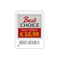 Etiqueta Electrónica para Estantes MinewTag Square de 1.54 Pulgadas, Etiqueta de Precio Digital EPaper de 4 Colores, Bluetooth de Bajo Consumo para Tiendas