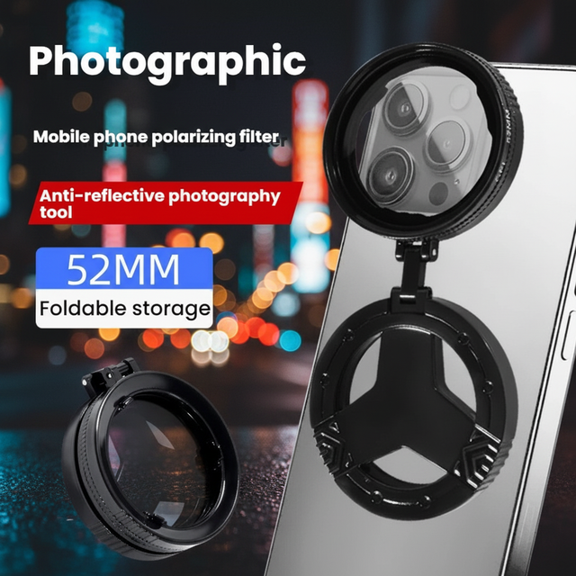 Anti-Glare 52mm Magnetic CPL Filter Mobile Photography Lens Kit for Live Streaming for Apple for iPhone 17 16 15 14