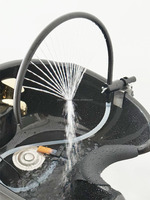 Chaise de lavage de luxe moderne en cuir synthétique imperméable avec cadre métallique et bassin en céramique, pour salon de coiffure, avec circulation d'eau YTS Y001 1
