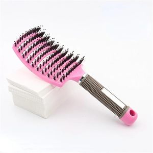 Peigne de massage du cuir chevelu pour femmes, brosse à cheveux en nylon à poils, brosse à démêler les cheveux bouclés pour salon de coiffure - Product Image 3