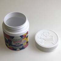 Bouteille de complément alimentaire avec étiquette personnalisée, conteneur vide pour pilules, bouchon à vis à l'épreuve des enfants, emballage en plastique pour capsules et comprimés, 2 oz, 3 oz, 4 oz
