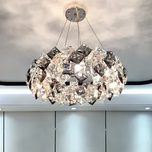 Lampadari per Hotel illuminazione in cristallo k9 lampadario lampade a sospensione plafoniere in cristallo dorato lampadario moderno lusso