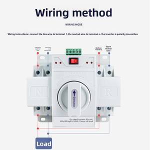 מתג העברה אוטומטי כפול הספק עם 4P 63A תלת פאזי ארבעה חוטים 380V דגם QHQ2 - Product Image 2