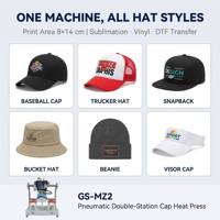 Máquina de Prensa de Calor Automática de Doble Estación para Gorras, Directo de Fábrica, para Impresión de Logotipos, Parches y Etiquetas Personalizadas