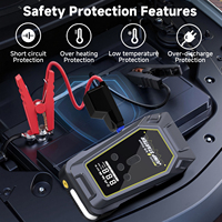 New Cordless Tire Inflator Air Compressor Car Jump Starter 600A, Safe Car Jumper Starter Portable Jump Box with Display, Light