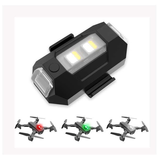 Lightweight USB Rechargeable Flashlights 90mAh Battery Anti-Collision Safety Lighting for Bike and UAV RGB LED 2-8H Working