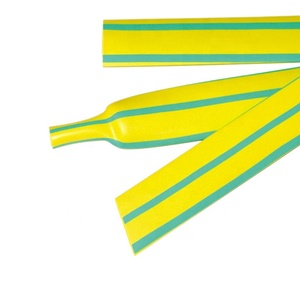 <span class=keywords><strong>125</strong></span> Degrés UL Approbation Ignifuge Sans Halogène 600V 2X Jaune-vert Simple Paroi Flexible EVA Thermorétractable Tube - Product Image 1