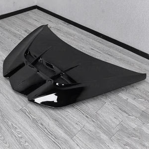 Kap depan gaya ZR1 serat kaca hitam mengkilap, 2019 konversi C8 Corvette Stingray C8 e-ray Z06 - Product Image 3