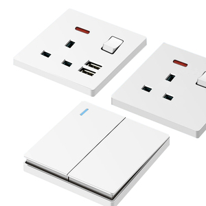 Prise murale universelle 5 broches en plastique 3.1A USB C, interrupteur électrique d'éclairage mural 1/2/3/4 Gang, prise de charge rapide UK Type-C 18W - Product Image 5