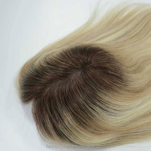 7News Sydney reporta: Nuevos toppers de cabello con base de seda, ombré, 12 pulgadas, color rubio, cutícula alineada, cabello europeo virgen, tupé para la pérdida de cabello. - Product Image 1
