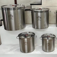 Marmite à soupe multifonctionnelle en acier inoxydable 304, antiadhésive, design moderne et minimaliste, fond composite, compatible avec tous les types de cuisinières