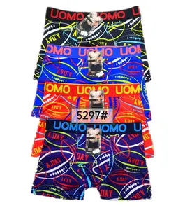 Pantaloncini boxer da uomo intimo da uomo nuovo arrivo slip in cotone stampato per biancheria intima maschile