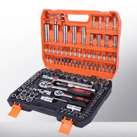 108 Pcs Set Obeng 1/2" 1/4"  dengan Ratchet, Kunci Soket, dan Peralatan Perbaikan Mobil